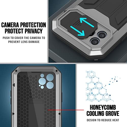 Punkcase עבור iPhone 13 Pro Metal Case 2.0 | כיסוי שריון כבד | עיצוב אלומיניום וגוף מלא עם עיצוב TPU